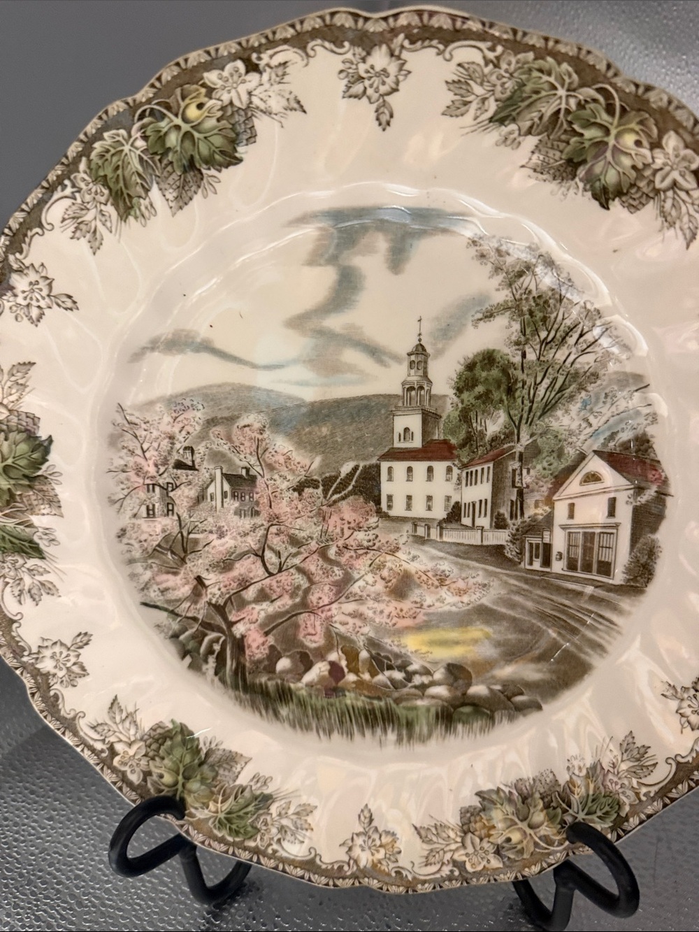 Vintage “The Village Green“Johnson Brothers Dinner Plate